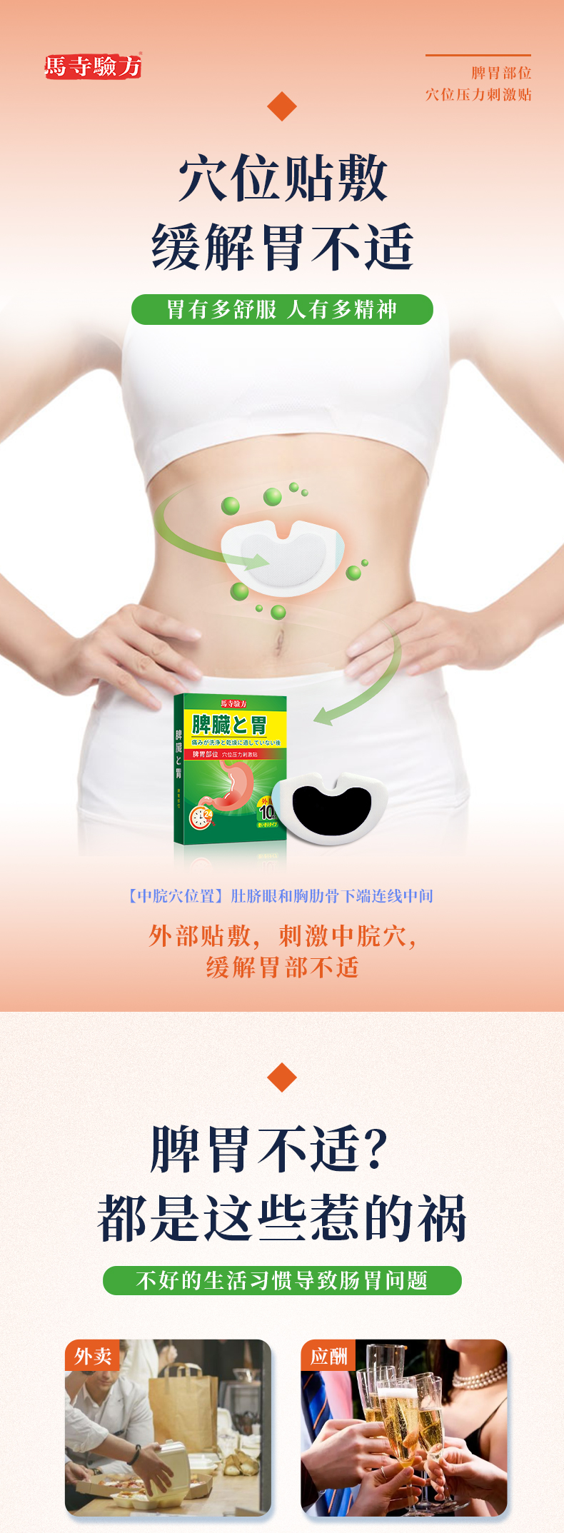 脾胃貼的正確貼法圖片，脾胃貼貼在哪個位置，兒童脾胃貼位置圖