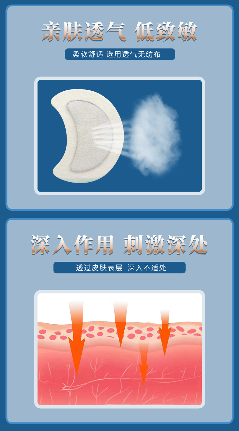 敷貼于淋巴處，親膚舒適透氣