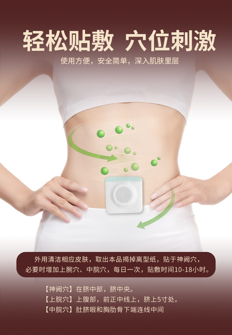 通便型肚臍貼怎么貼，貼敷位置圖